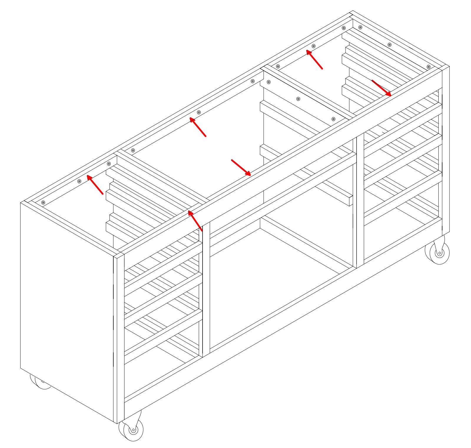 Attach Front - Rear Leveling Blocks