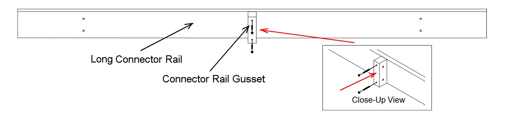 Attach The Connector Rail Gussets To The Long Connector Rails