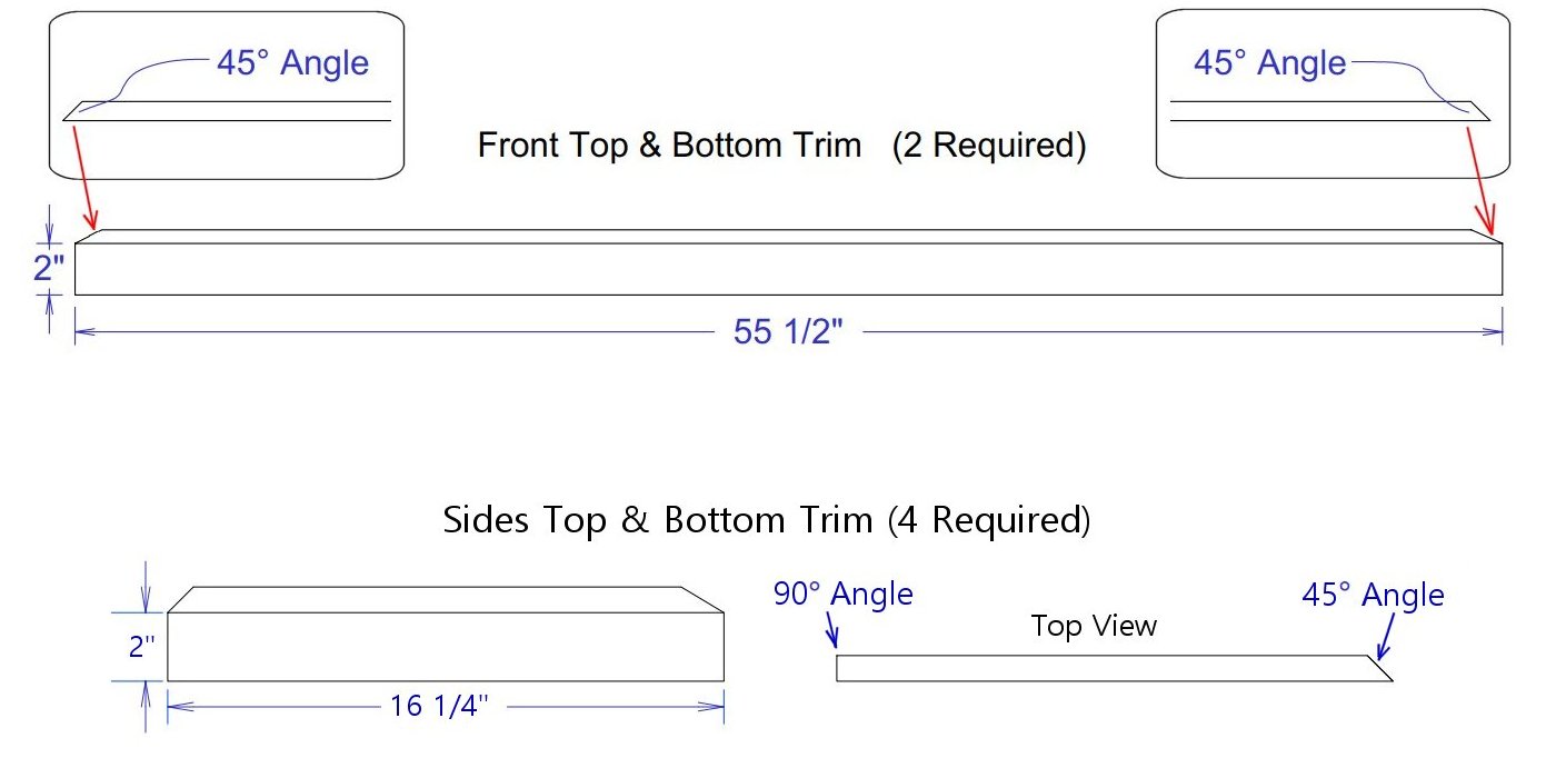 Top And Bottom Trim Dimensions