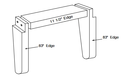 Isometric View of Assembling the Wheelbarrow Legs